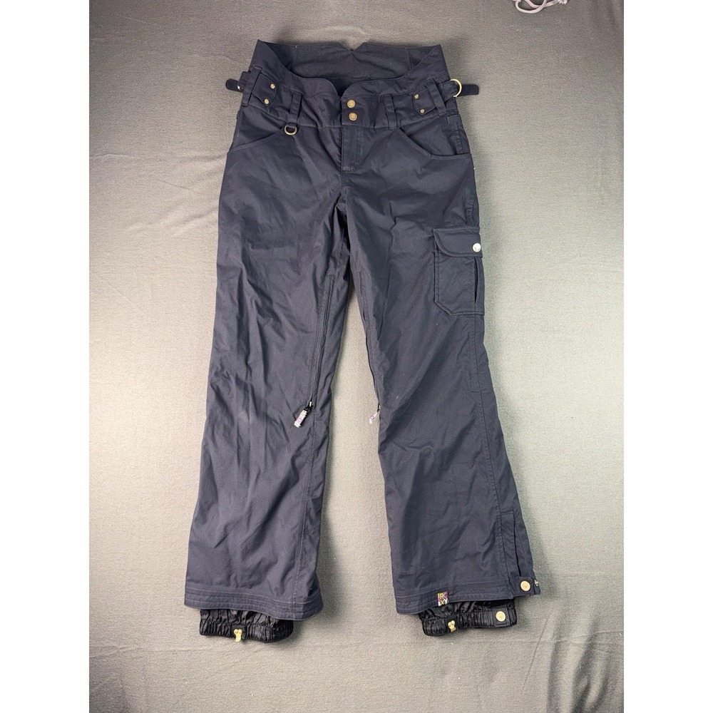 Roxy Limited Edition Black Snow All Weather Water Proof Pants Women Size 30 32in